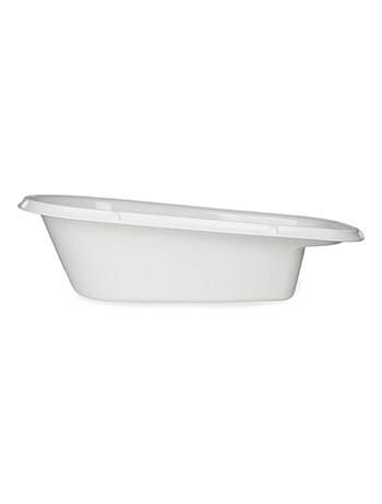 Vasca da bagno per bebè Luxe Thermobaby bianca mughetto con tappo di scarico