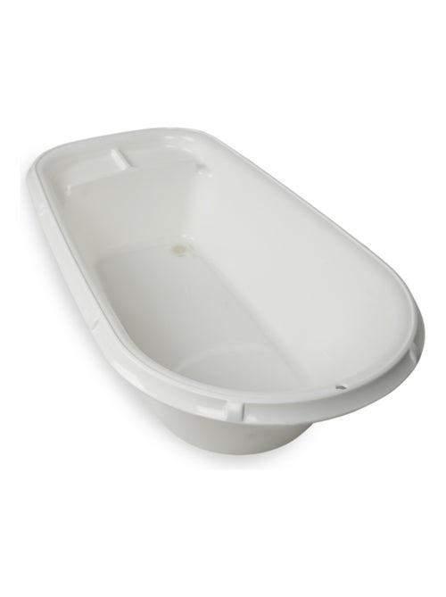 Vasca da bagno per bebè Luxe Thermobaby bianca mughetto con tappo di scarico - Kiabi Vasca da bagno per bebè Luxe Thermobaby bianca mughetto con tappo di scarico - Kiabi