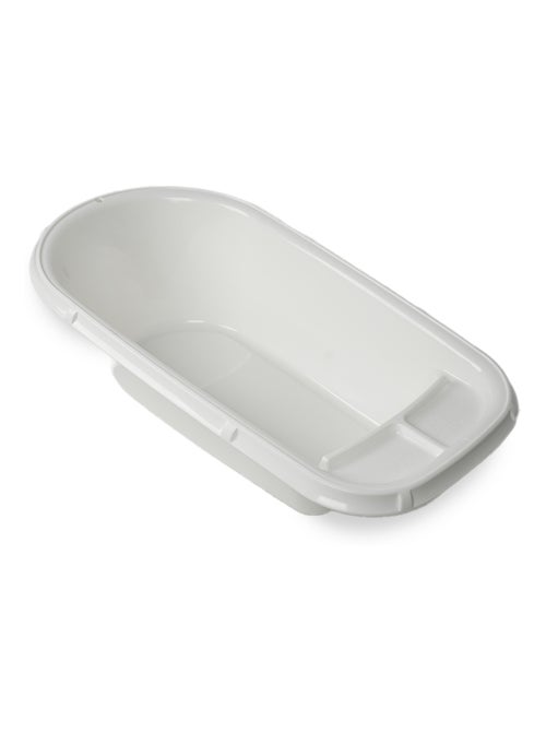 Vasca da bagno per bebè Luxe Thermobaby bianca mughetto con tappo di scarico - Kiabi Vasca da bagno per bebè Luxe Thermobaby bianca mughetto con tappo di scarico - Kiabi