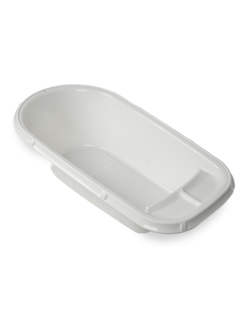 Vasca da bagno per bebè Luxe Thermobaby bianca mughetto con tappo di scarico Bianco - Kiabi