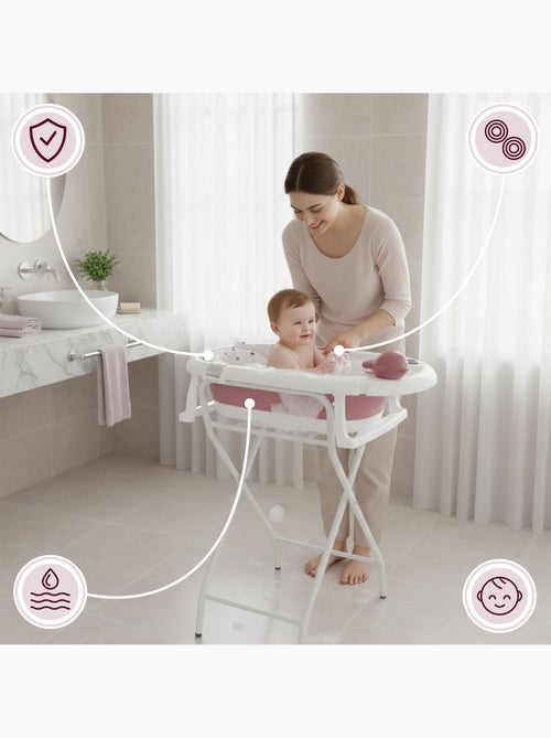 Vasca da bagno pieghevole neonato con termometro lcd e riduttore - Kiabi Vasca da bagno pieghevole neonato con termometro lcd e riduttore - Kiabi
