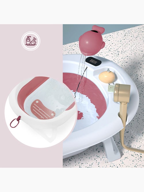Vasca da bagno pieghevole neonato con termometro lcd e riduttore - Kiabi Vasca da bagno pieghevole neonato con termometro lcd e riduttore - Kiabi