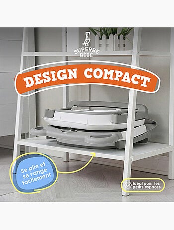Vaschetta da bagno pieghevole - Termometro e cuscino inclusi - BEAR | SUPERBE BEBE