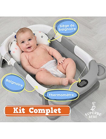 Vaschetta da bagno pieghevole - Termometro e cuscino inclusi - BEAR | SUPERBE BEBE