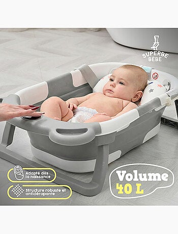 Vaschetta da bagno pieghevole - Termometro e cuscino inclusi - BEAR | SUPERBE BEBE