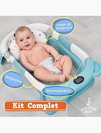 Vaschetta da bagno pieghevole - Termometro e cuscino inclusi - BEAR | SUPERBE BEBE