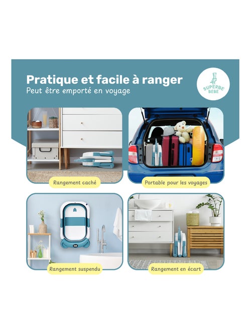Vaschetta da bagno pieghevole - Termometro e cuscino inclusi - BEAR | SUPERBE BEBE - Kiabi