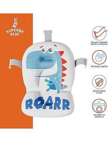 Vaschetta da bagno pieghevole - Termometro e cuscino inclusi - DINO | SUPERBE BEBE