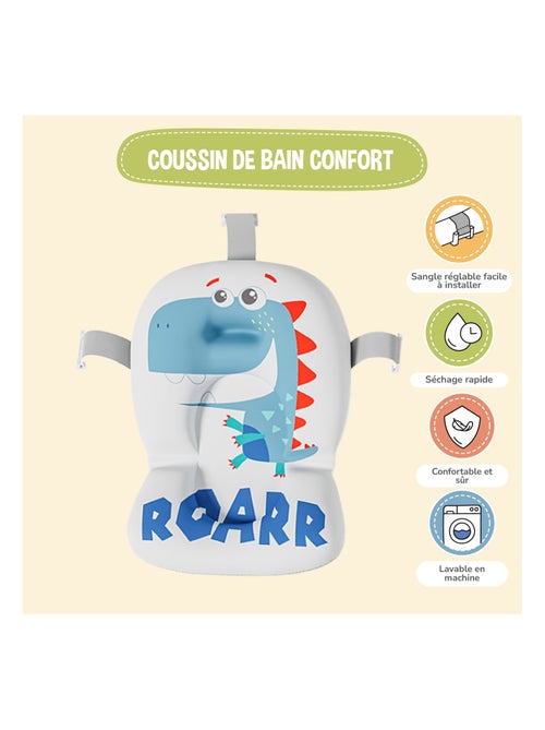 Vaschetta da bagno pieghevole - Termometro e cuscino inclusi - DINO | SUPERBE BEBE - Kiabi