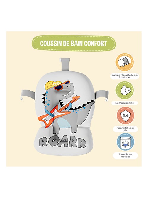 Vaschetta da bagno pieghevole - Termometro e cuscino inclusi - DINO | SUPERBE BEBE - Kiabi