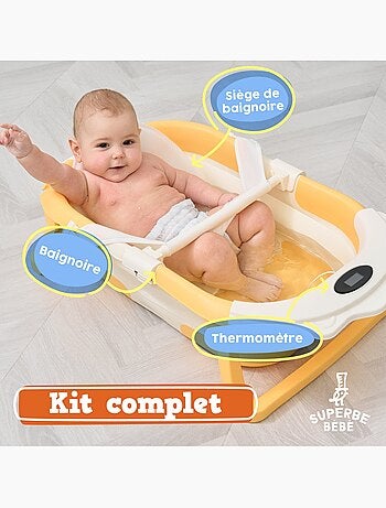 Vaschetta da bagno pieghevole - Termometro e cuscino inclusi - LION | SUPERBE BEBE