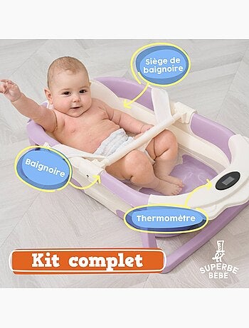 Vaschetta da bagno pieghevole - Termometro e cuscino inclusi - LION | SUPERBE BEBE