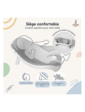 Vaschetta da bagno pieghevole - Termometro e sdraietta inclusi | SUPERBE BEBE