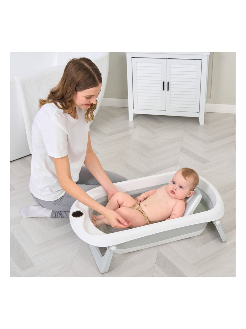 Vaschetta da bagno pieghevole - Termometro e sdraietta inclusi | SUPERBE BEBE Grigio - Kiabi
