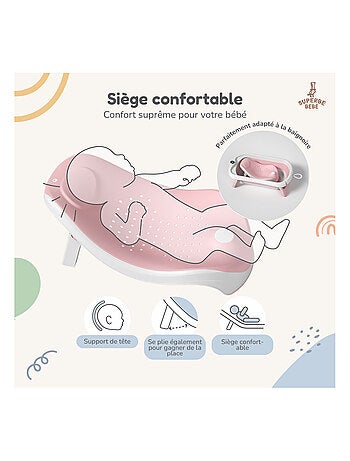 Vaschetta da bagno pieghevole - Termometro e sdraietta inclusi | SUPERBE BEBE