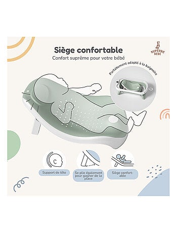 Vaschetta da bagno pieghevole - Termometro e sdraietta inclusi | SUPERBE BEBE