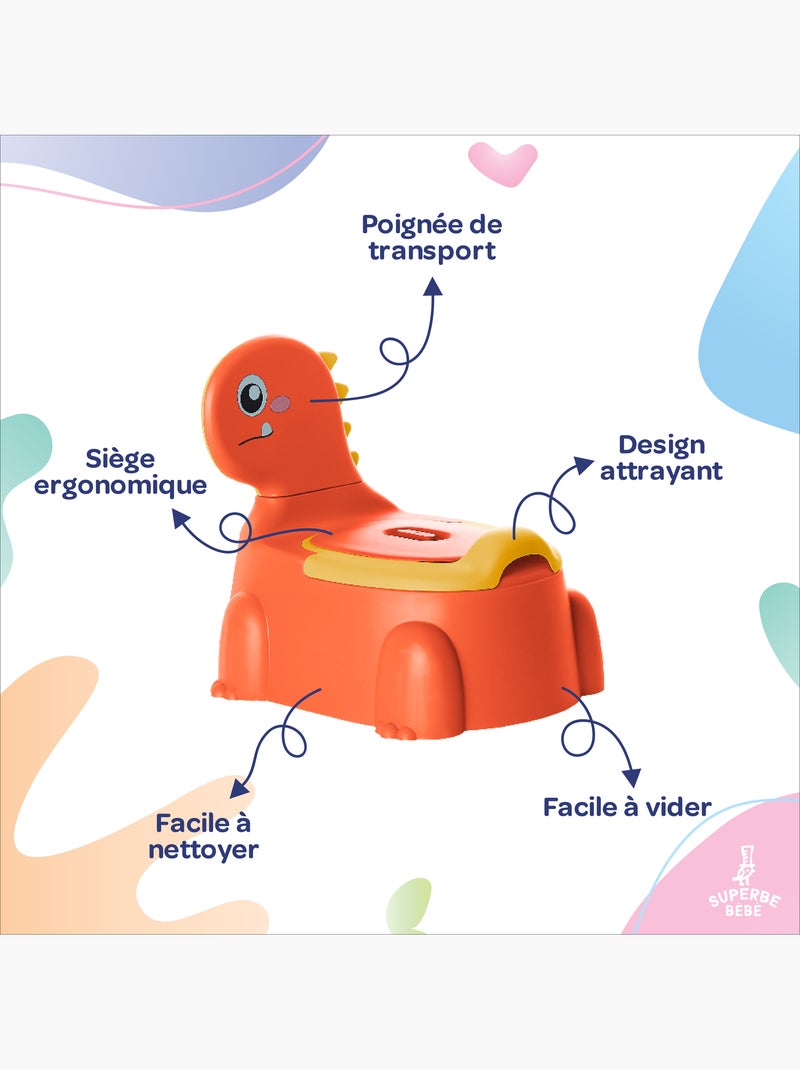 Vasino per bambini - DINO | SUPERBE BEBE Arancione chiaro - Kiabi
