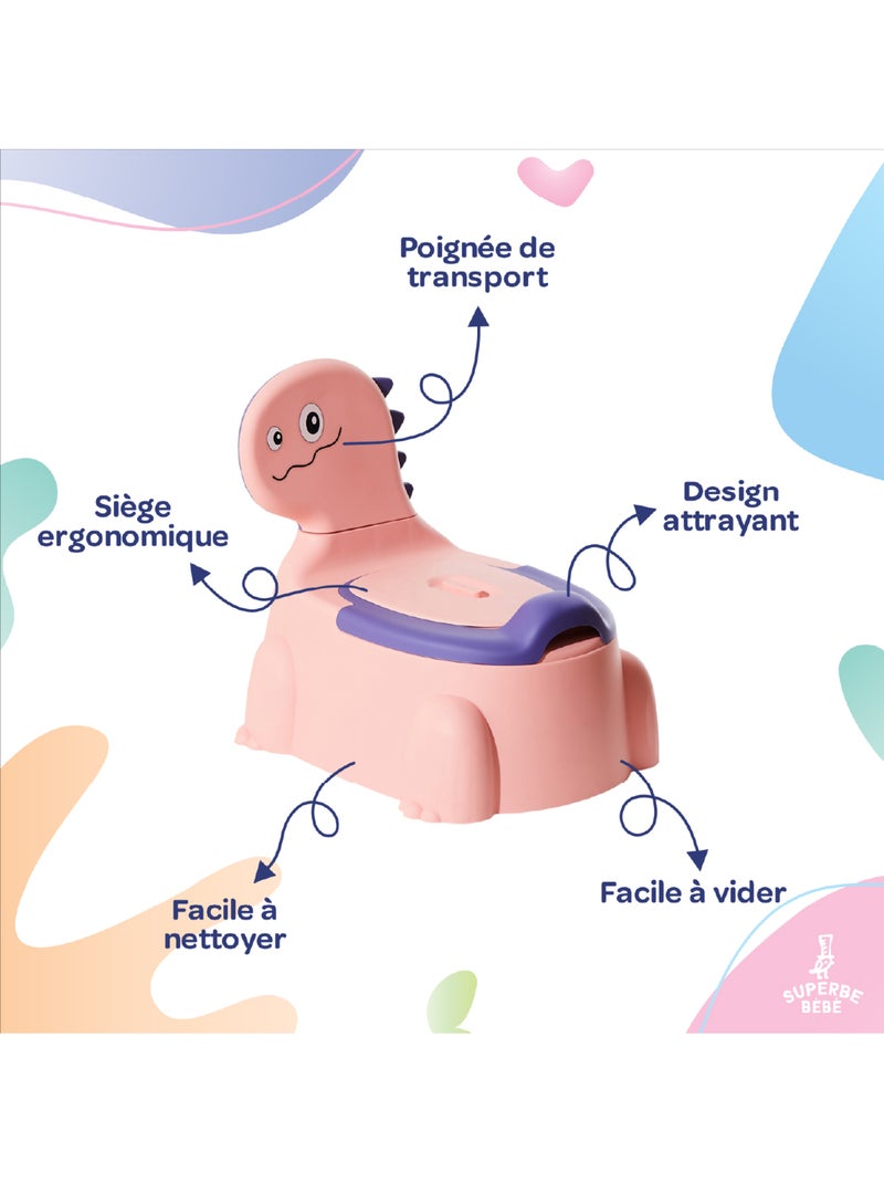Vasino per bambini - DINO | SUPERBE BEBE Rosa pastello - Kiabi
