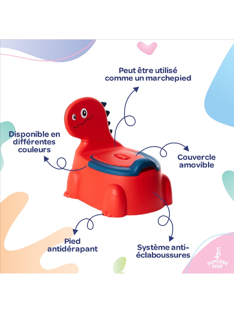 Vasino per bambini - DINO | SUPERBE BEBE Rosso papavero - Kiabi