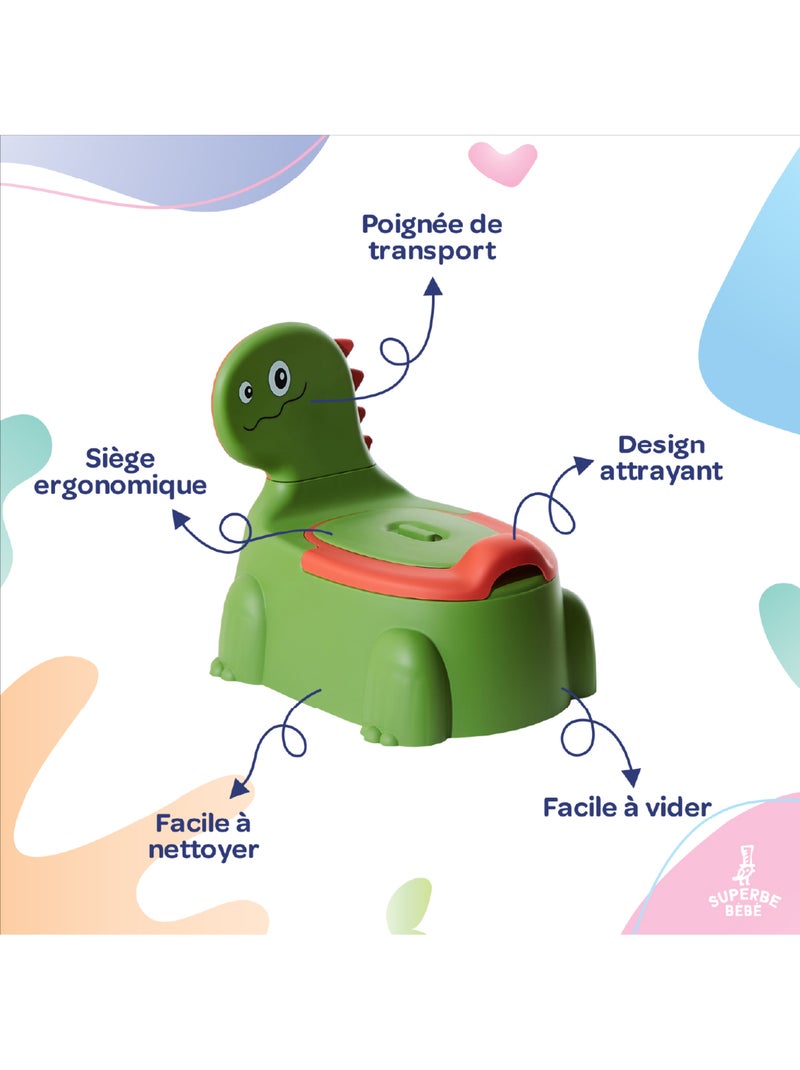 Vasino per bambini - DINO | SUPERBE BEBE Verde/Arancione - Kiabi