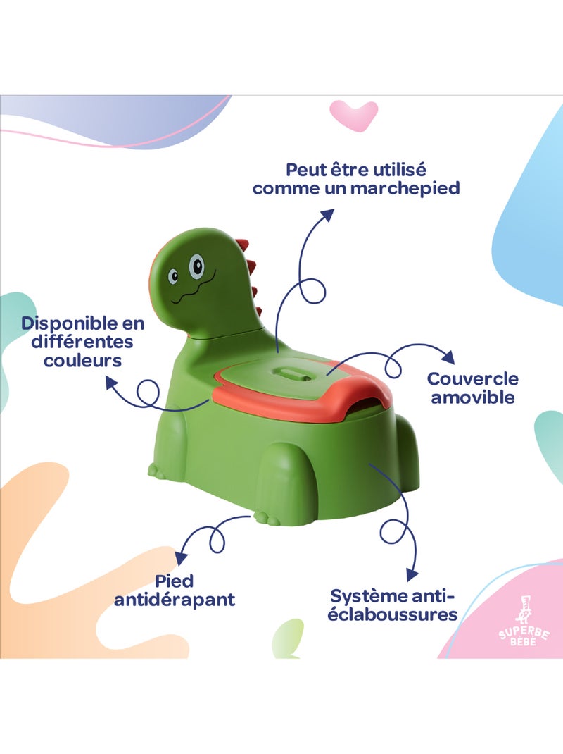 Vasino per bambini - DINO | SUPERBE BEBE Verde/Arancione - Kiabi