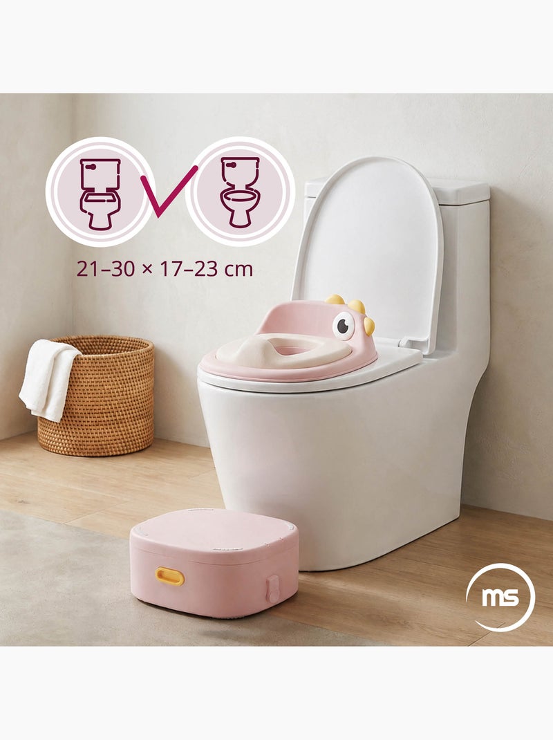 Vaso evolutivo 3 in 1 riduttore wc sgabello pulcino rosa moby-system Rosa - Kiabi