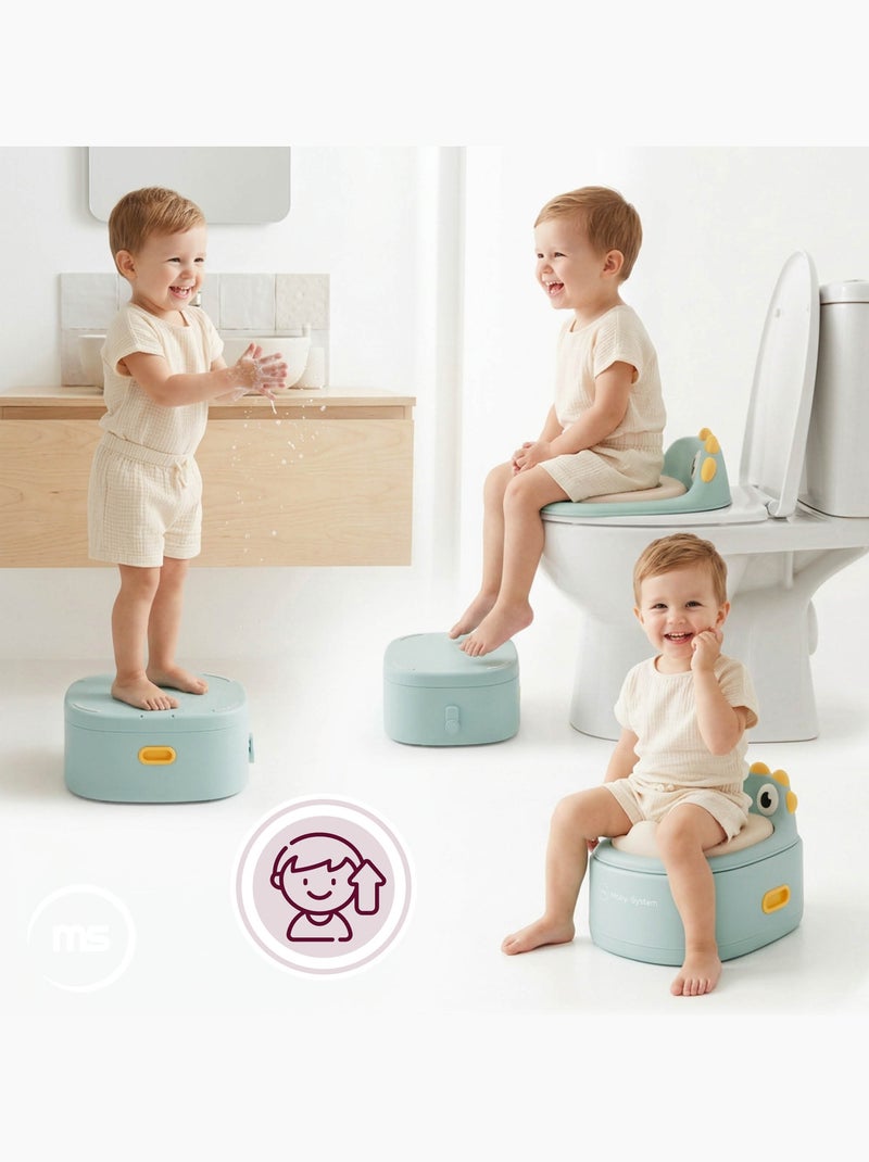 Vaso evolutivo 3 in 1 riduttore wc sgabello pulcino salvia moby-system Verde - Kiabi