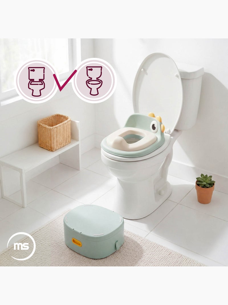 Vaso evolutivo 3 in 1 riduttore wc sgabello pulcino salvia moby-system Verde - Kiabi