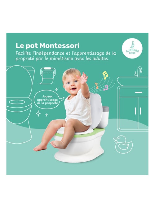 Vaso realistico per imparare a usare il bagno - con suono | SUPERBE BEBE - Kiabi Vaso realistico per imparare a usare il bagno - con suono | SUPERBE BEBE - Kiabi