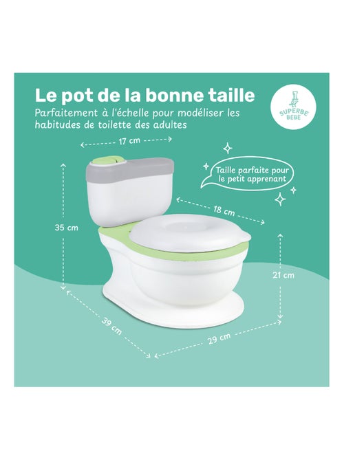 Vaso realistico per imparare a usare il bagno - con suono | SUPERBE BEBE - Kiabi Vaso realistico per imparare a usare il bagno - con suono | SUPERBE BEBE - Kiabi