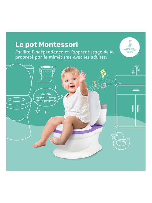 Vaso realistico per imparare a usare il bagno - con suono | SUPERBE BEBE - Kiabi