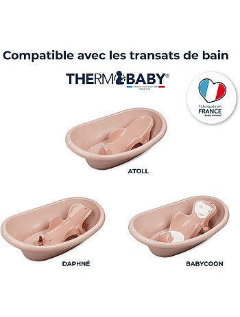 Vasquetta per bagnetto Thermobaby VASCO per bambini, forma vasca rosa cipria con tappo