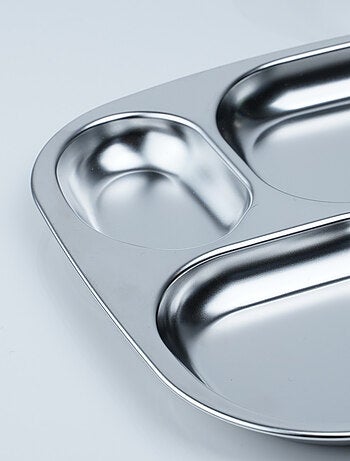 Vassoio Thermobaby compartimentato in acciaio inox 18/10 con 4 scomparti