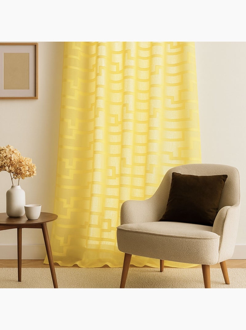 Velatura colorata flash con motivi tono su tono Giallo - Kiabi