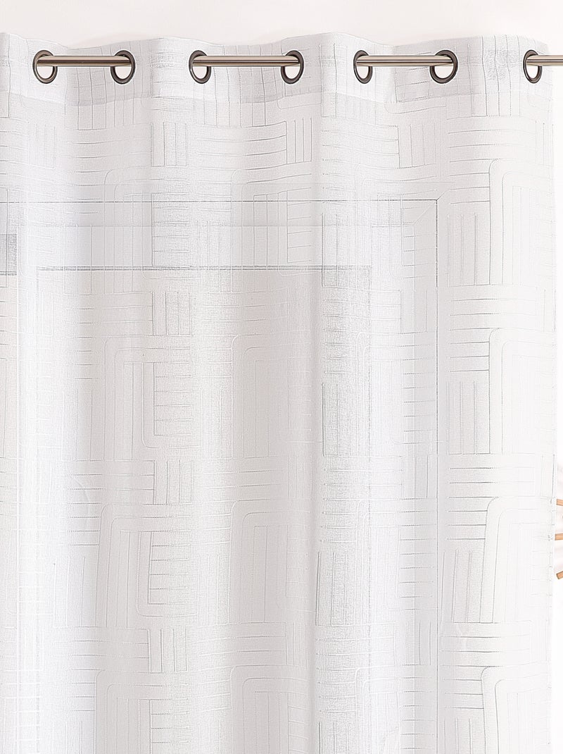 Velatura con motivo geometrico ricamato Bianco - Kiabi