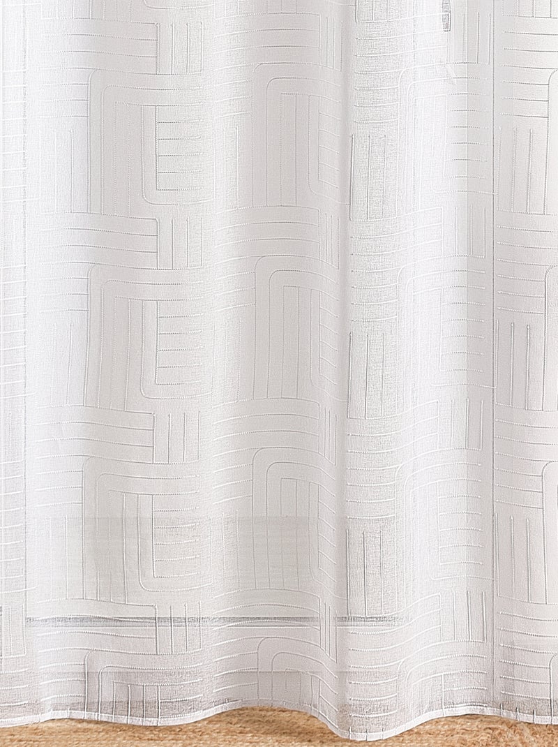 Velatura con motivo geometrico ricamato Bianco - Kiabi