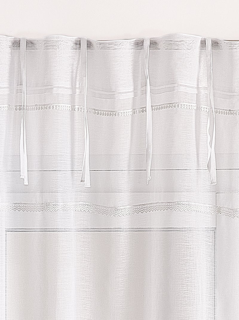 Velatura con nastri macramé Bianco - Kiabi
