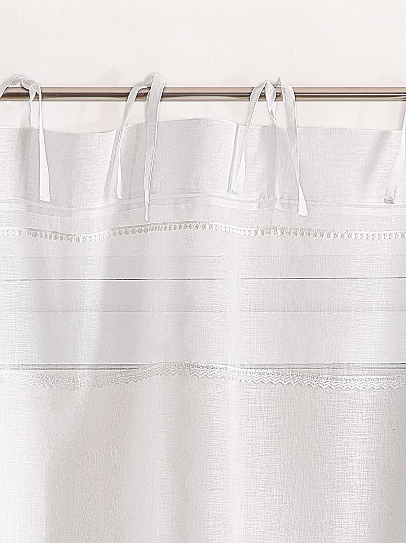 Velatura con nastri macramé Bianco - Kiabi