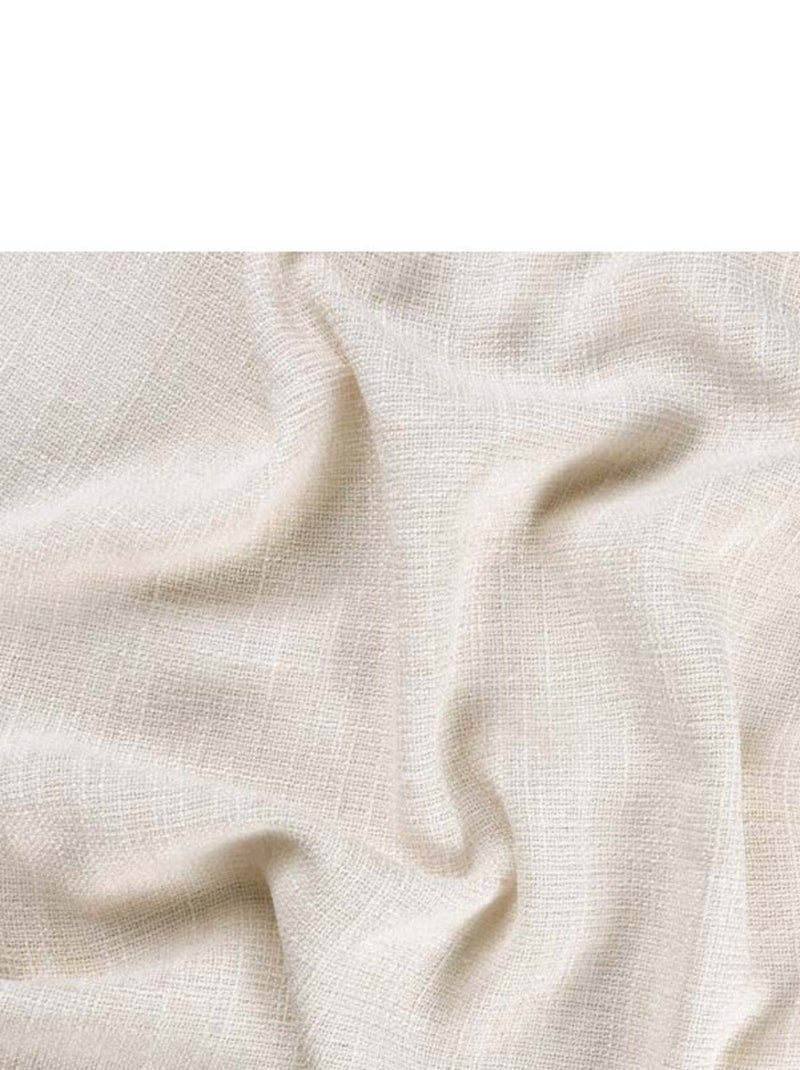 Velo di lino semicoprente Bianco - Kiabi