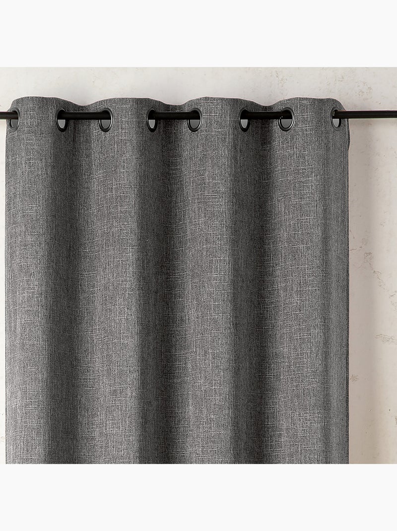 Velo di lino semicoprente Grigio - Kiabi