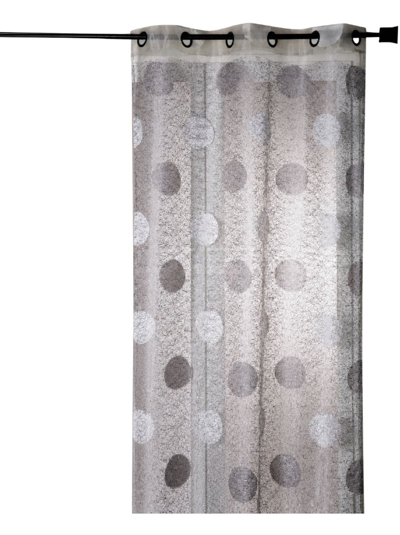 Velo di organza jacquard ricamato a grandi cerchi Grigio chiaro - Kiabi