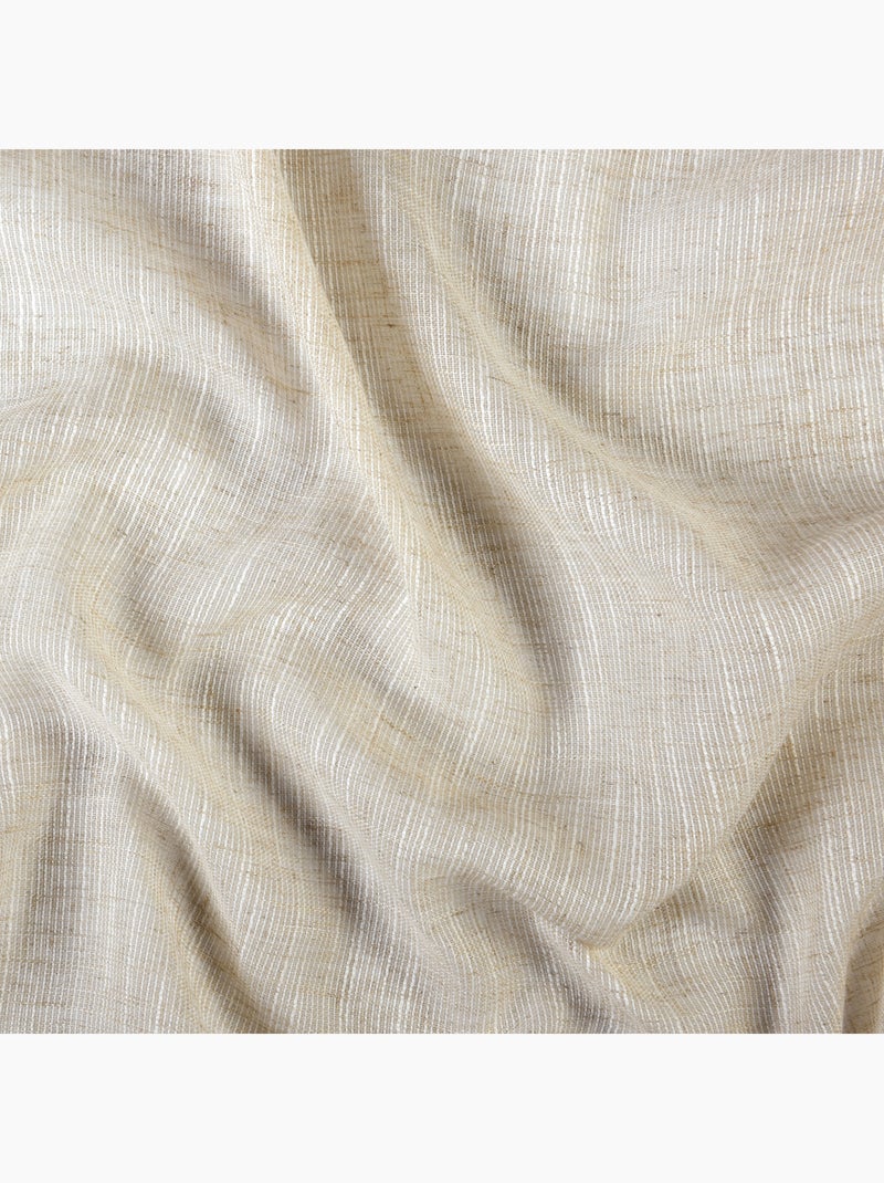 Velo in polilene fiammato a rilievo con occhielli Legno naturale - Kiabi