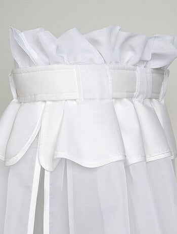 Velo letto trasparente con nastro bianco per bebè e bambini "Roba