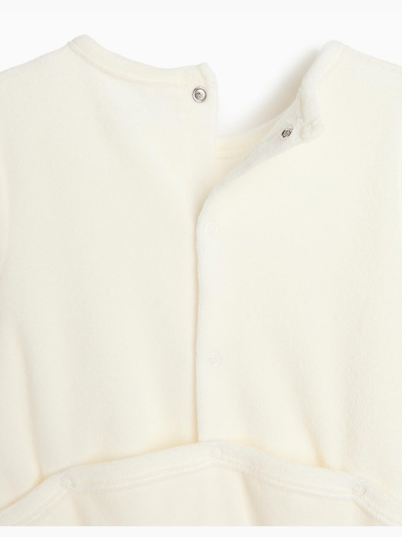 Velvet babygrow, mo fashion Bianco - Kiabi
