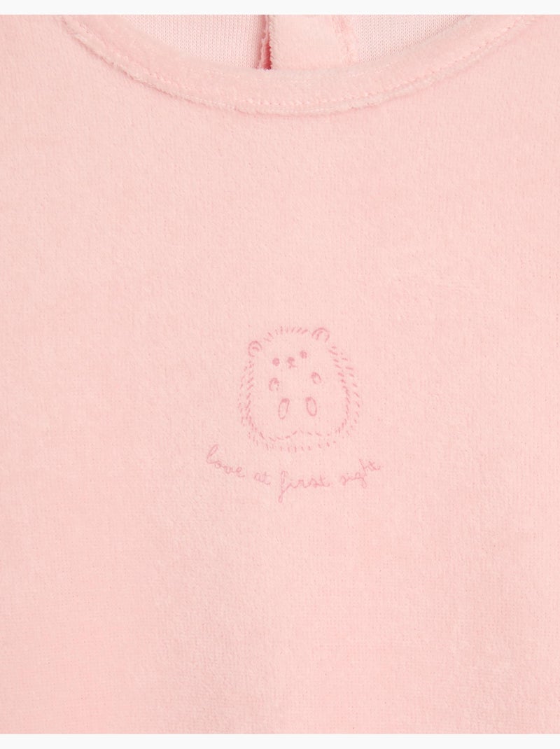 Velvet babygrow, mo fashion Rosa - Kiabi