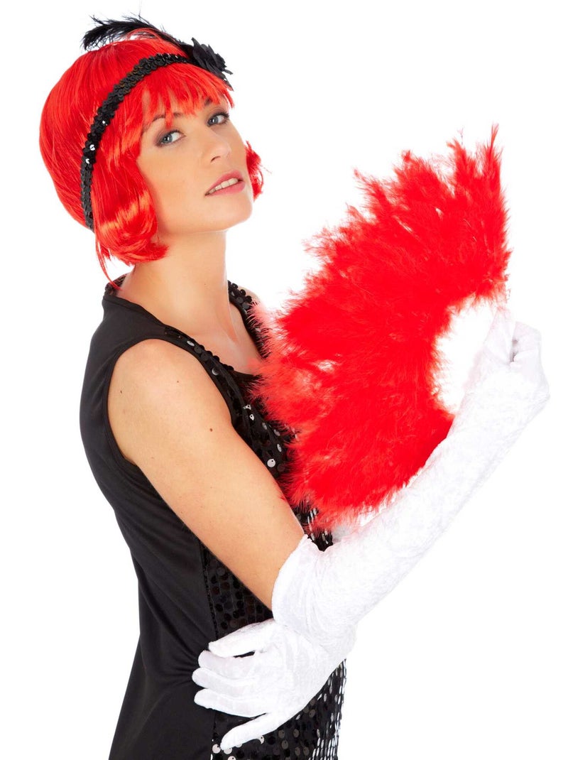 Ventaglio piume rosso - Kiabi