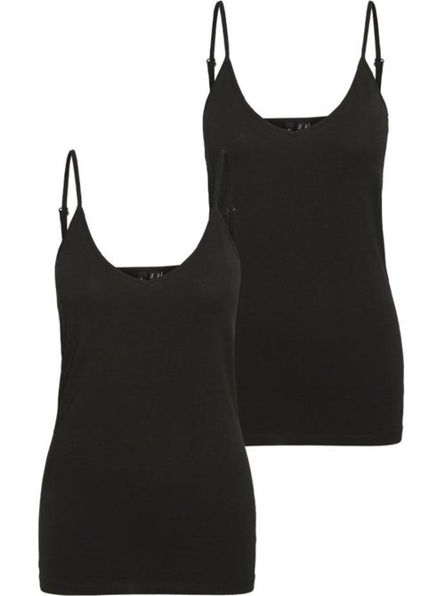 Vero Moda - Confezione da 2 Canotte da Donna - Kiabi Vero Moda - Confezione da 2 Canotte da Donna - Kiabi
