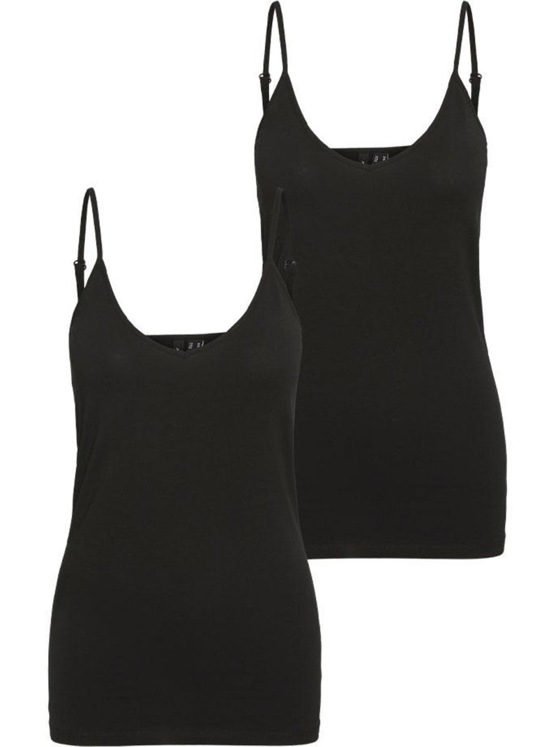 Vero Moda - Confezione da 2 Canotte da Donna Nero - Kiabi