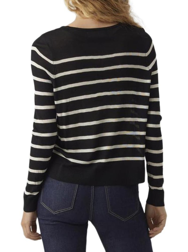 Vero Moda - Maglione Donna a Righe Nero - Kiabi