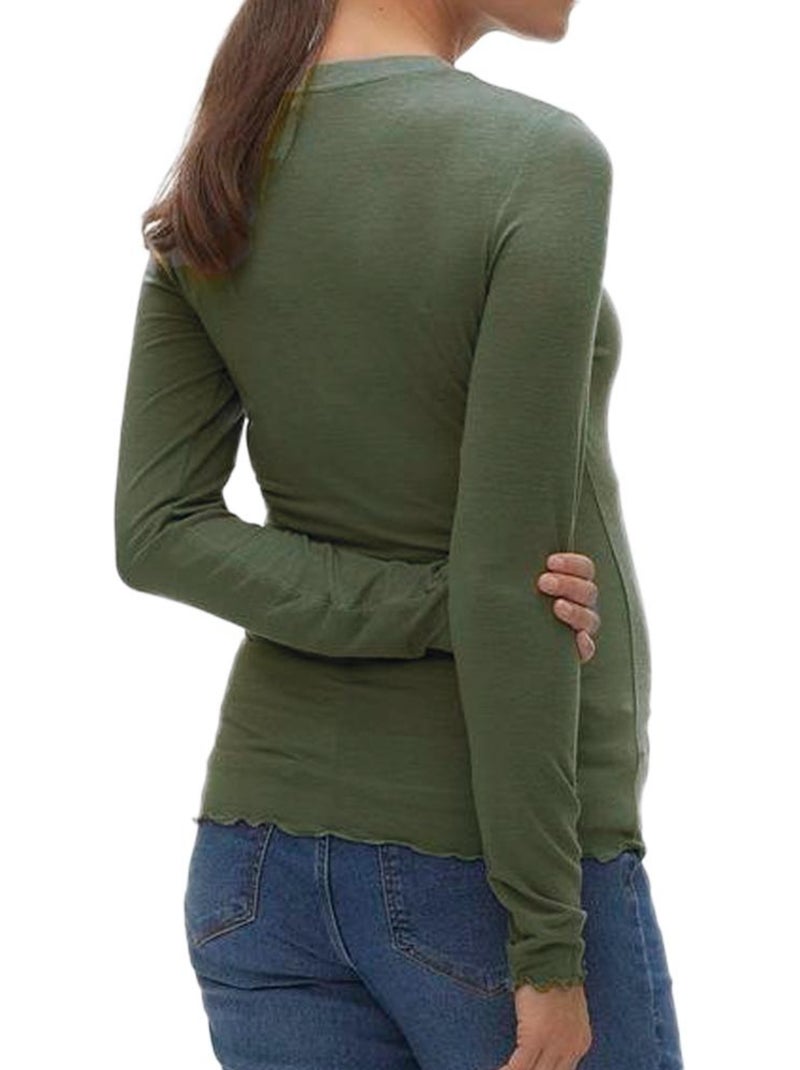 Vero Moda Maternity Top a Maniche Lunghe da Donna Verde - Kiabi